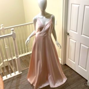 New Sorella Vita Mikado Gown Pink Champagne Floor Length Open Back